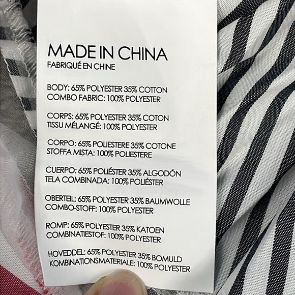 NWT Club Monaco Sunburst Tank Chemise Accordion Pleat Sheer Red White Gray M - Picture 12 of 15